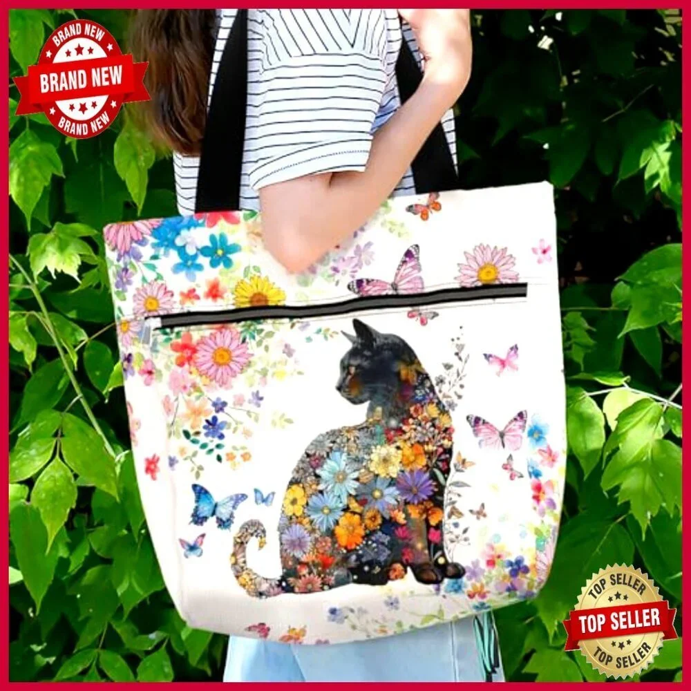 Waterproof Tote Bag with Zipper Pockets for Work and Travel